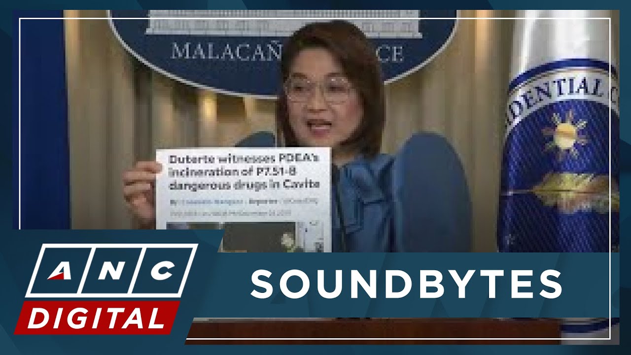 Palace shows proof to VP Sara: 'Your father also witnessed incineration of drugs' | ANC