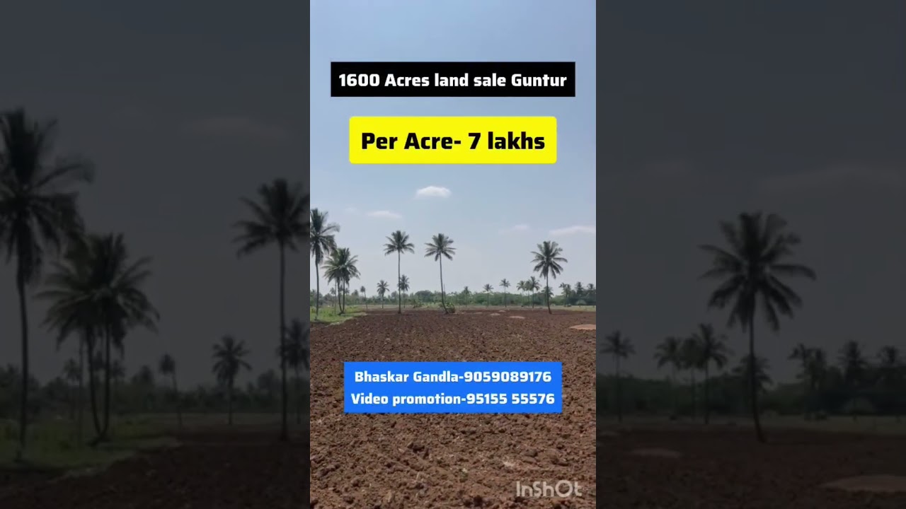 1600 Acres Agriculture Land for Sale || Guntur District, AP