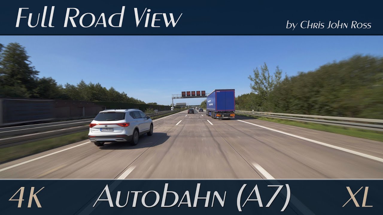 Autobahn (A7), Germany: Hildesheim - Hannover - Dreieck Walsrode - Soltau-Süd - 4K Ultra HD XL-Video