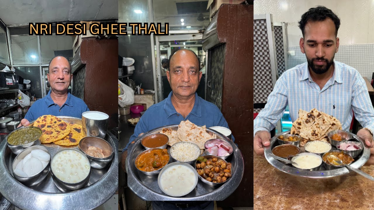 189/- NRI Desi Ghee Thali | US returned uncle ji ka Dhaba | Jalandhar street food