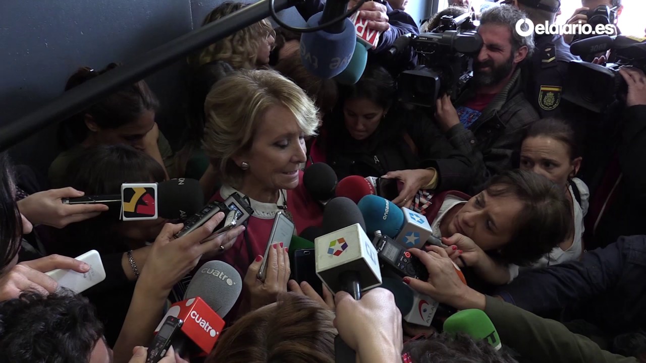 Esperanza Aguirre llora al hablar de Ignacio González: 