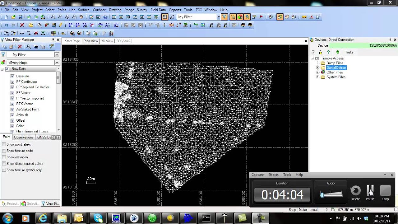 Trimble DTM upload and stake out.mp4