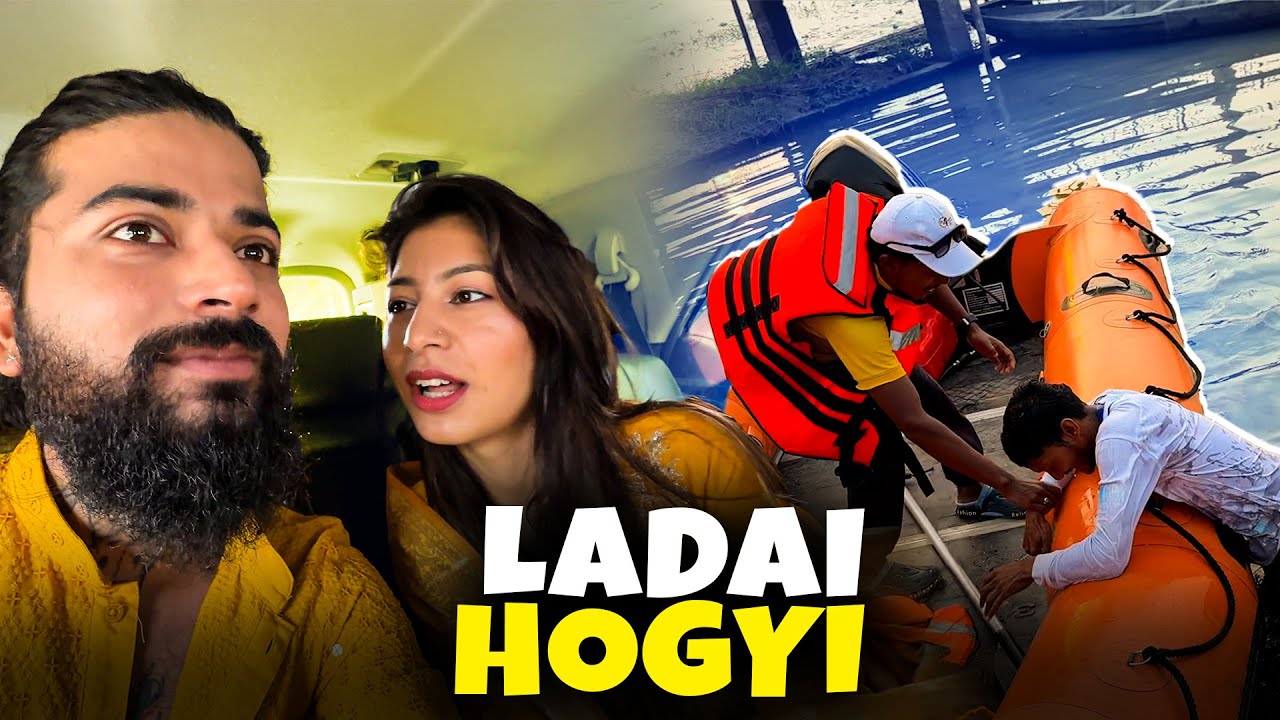 Is Ladki Ke Sath Ladai Hogai 😡 Boat Se Crash Hokar Gir Gaye