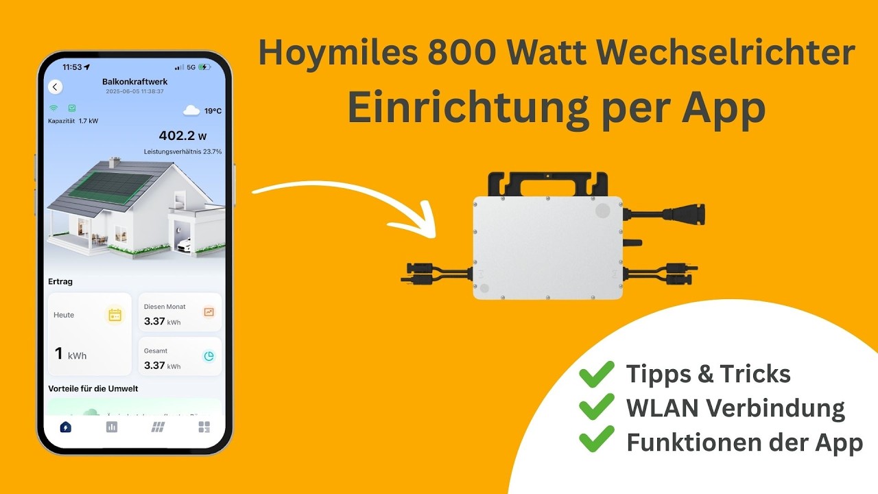Hoymiles HMS-800W-2T einrichten | Schritt-für-Schritt Anleitung mit S-Miles Apps