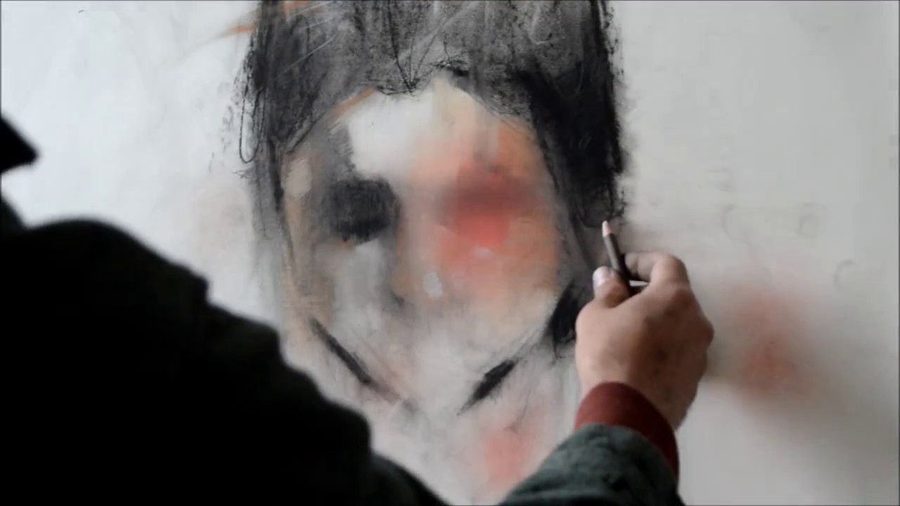 FOR A MINUTE / Charcoal Time Lapse Drawing
