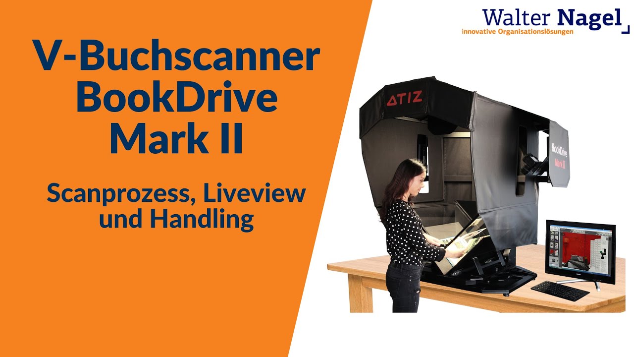 V-Buchscanner BookDrive Mark II - Scanprozess, Liveview und Handling