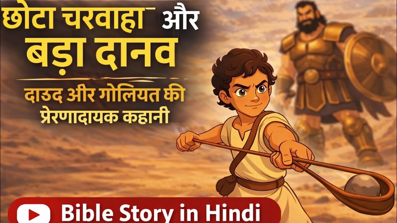 छोटा चरवाहा और बड़ा दानव | दाऊद और गोलियत की प्रेरणादायक कहानी | Bible Story in Hindi