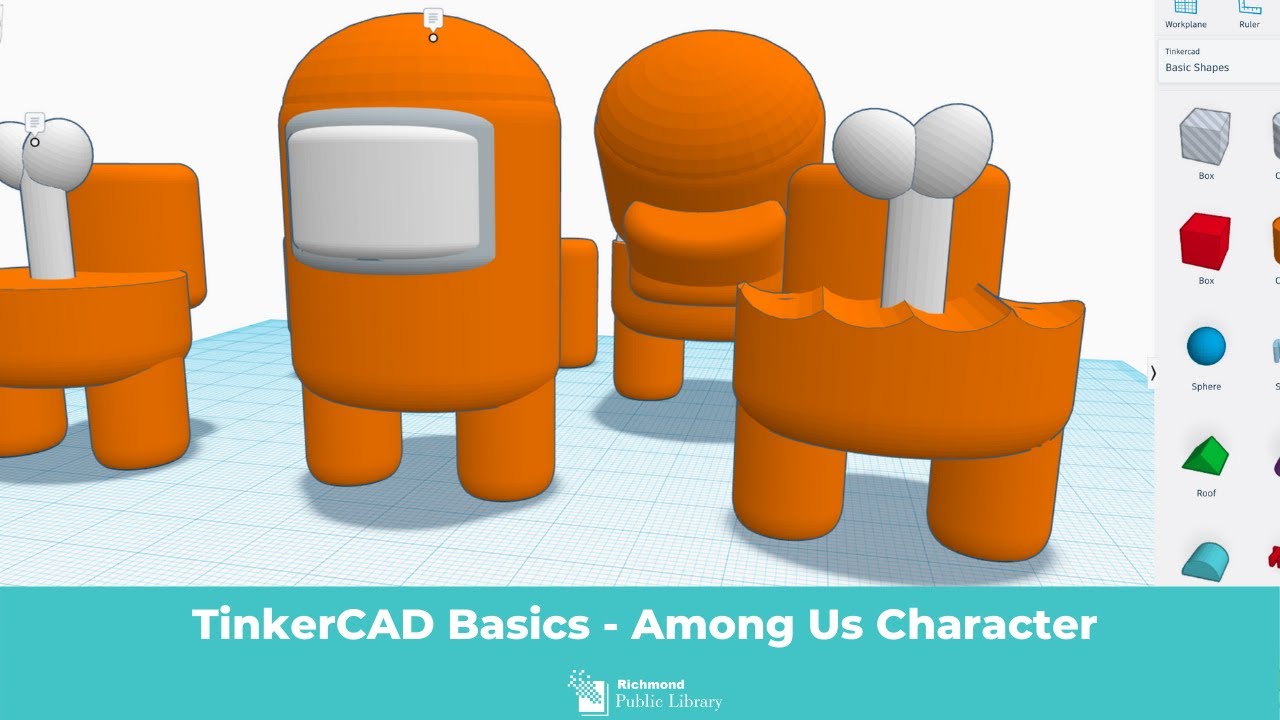 TinkerCAD Basics - Among Us Character