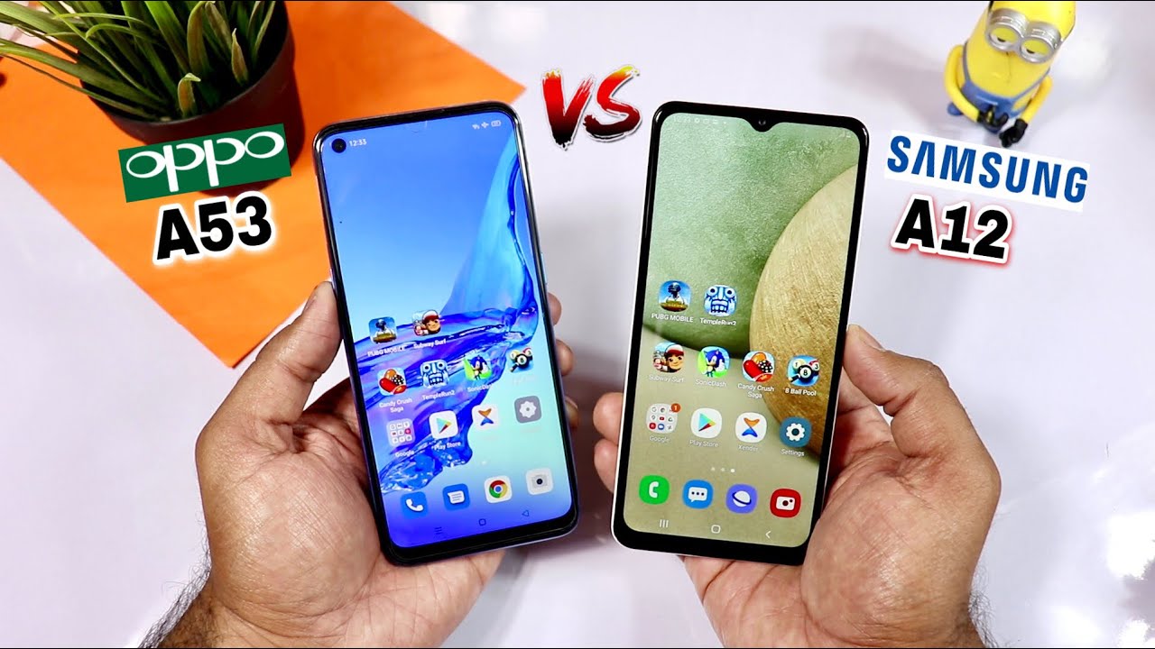 Samsung Galaxy A12 VS Oppo A53 Comparison - Speed Test & Camera Test [Hindi/Urdu]