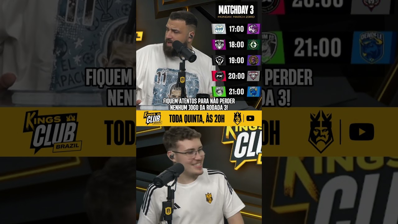 FIQUEM ATENTOS PARA N&Atilde;O PERDER NENHUM JOGO DA RODADA 3! #KLClip #KingsLeague