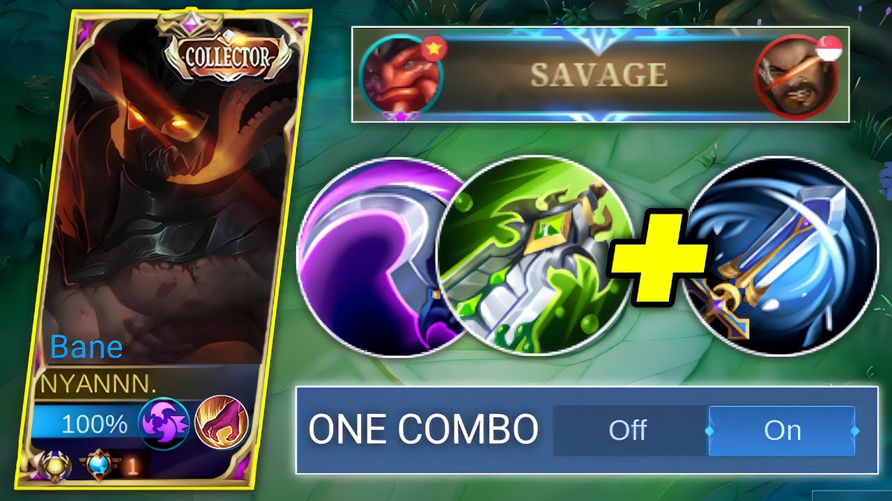 BANE ONE COMBO BUILD AND EMBLEM | SAVAGE DAMAGE HACK🔥(MUST TRY)👻