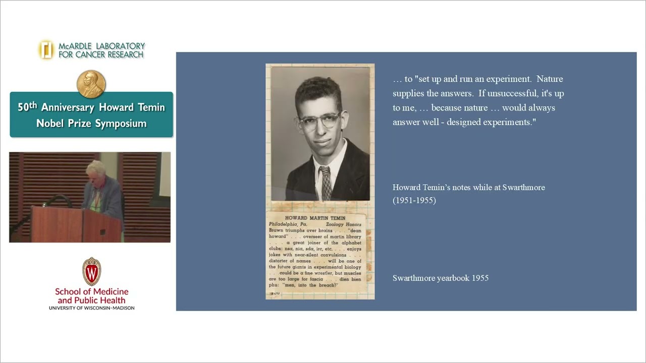 50th Anniv. Temin Nobel Prize Symposium - 2 - Rayla Greenberg Temin
