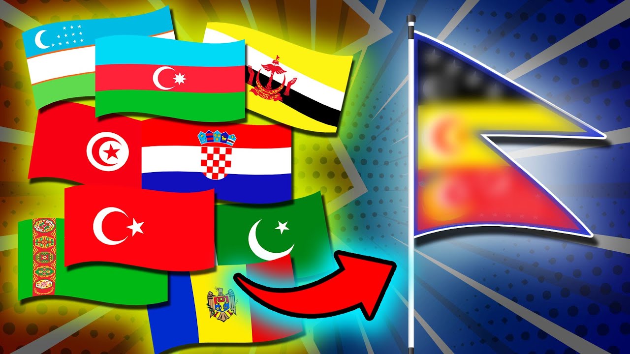 All Moon Flags Combined Into Nepalese Flag | Fun With Flags Animation