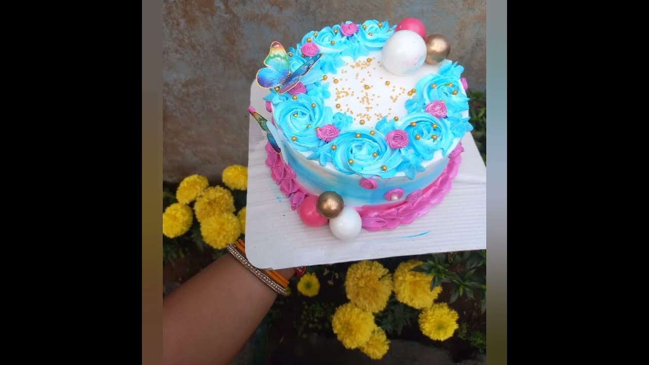 Day 52#cake degins#birthday boy#vanila cake#easy degins 