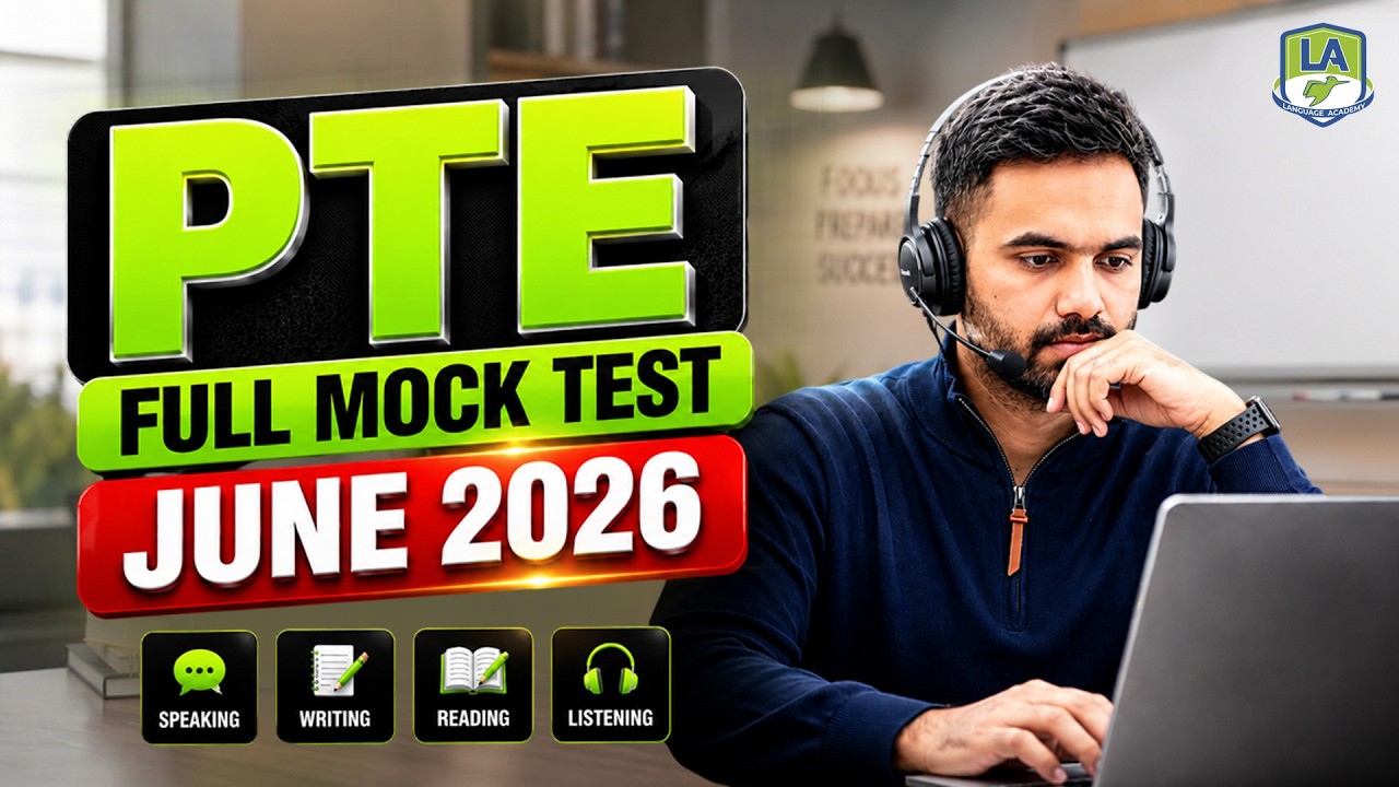 PTE Full Mock Test June 2026 | Most Repeated Real Exam Questions | Language Academy