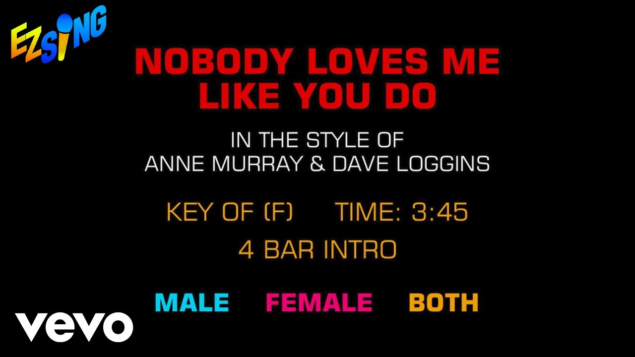 Anne Murray & Dave Loggins - Nobody Loves Me Like You Do (Karaoke EZ Sing)