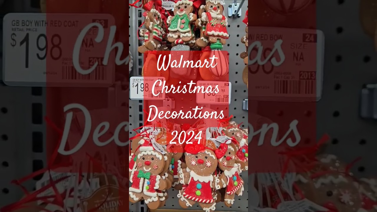 Walmart Christmas 2024 Decor Gingerbread Christmas Ornaments #christmas #shopwithme