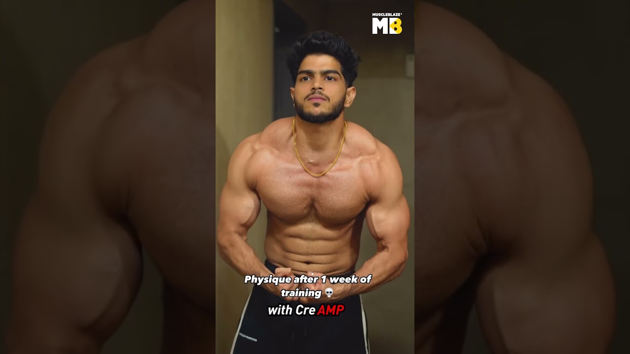 Sip, smile, and succeed with MuscleBlaze CreAMP #motivation #muscleblaze #creatine