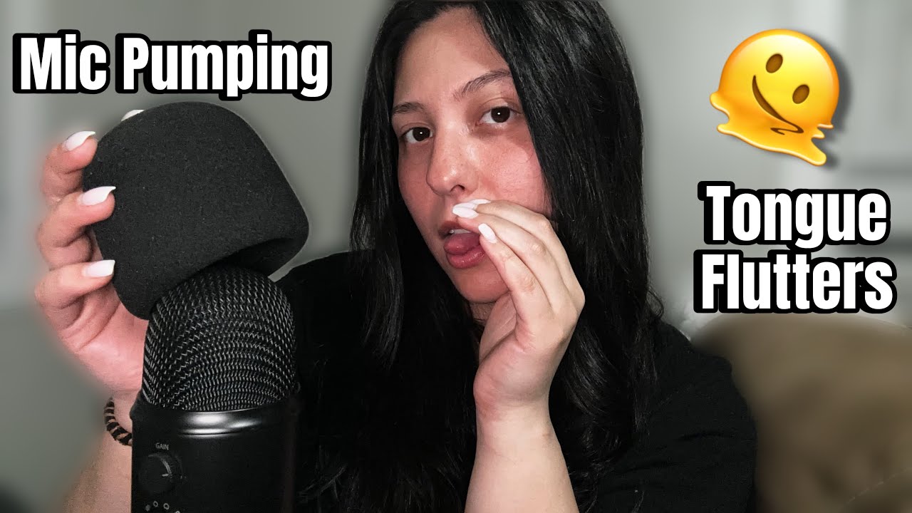 ASMR Cupped Tongue Fluttering & Mic Pumping (mouth sounds)