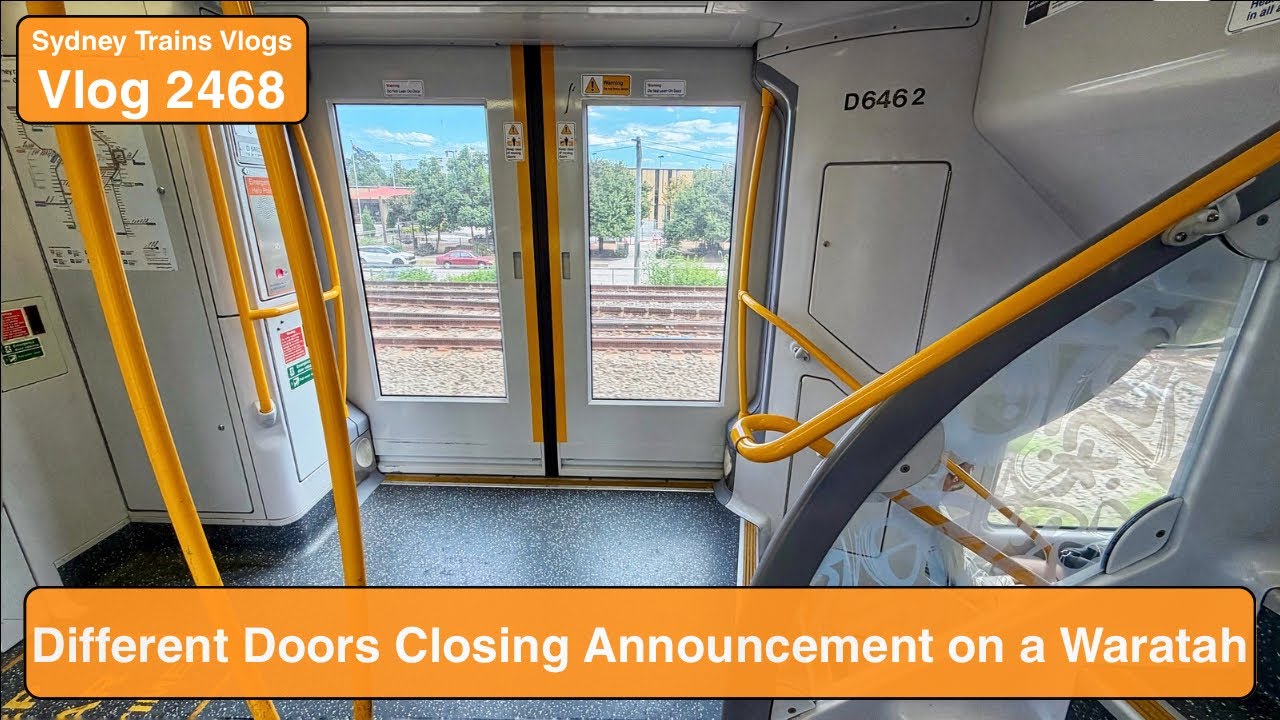 Sydney Trains Vlog 2468: Different Doors Closing Announcement (DVA) on a Waratah