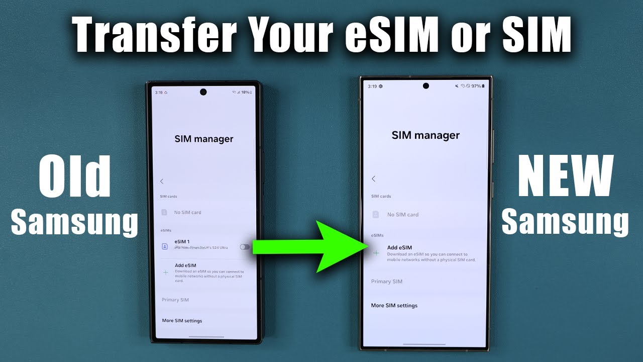 How To Wirelessly Transfer eSIM or SIM Card from Old Samsung to New Samsung Phone (in 1 Minute)