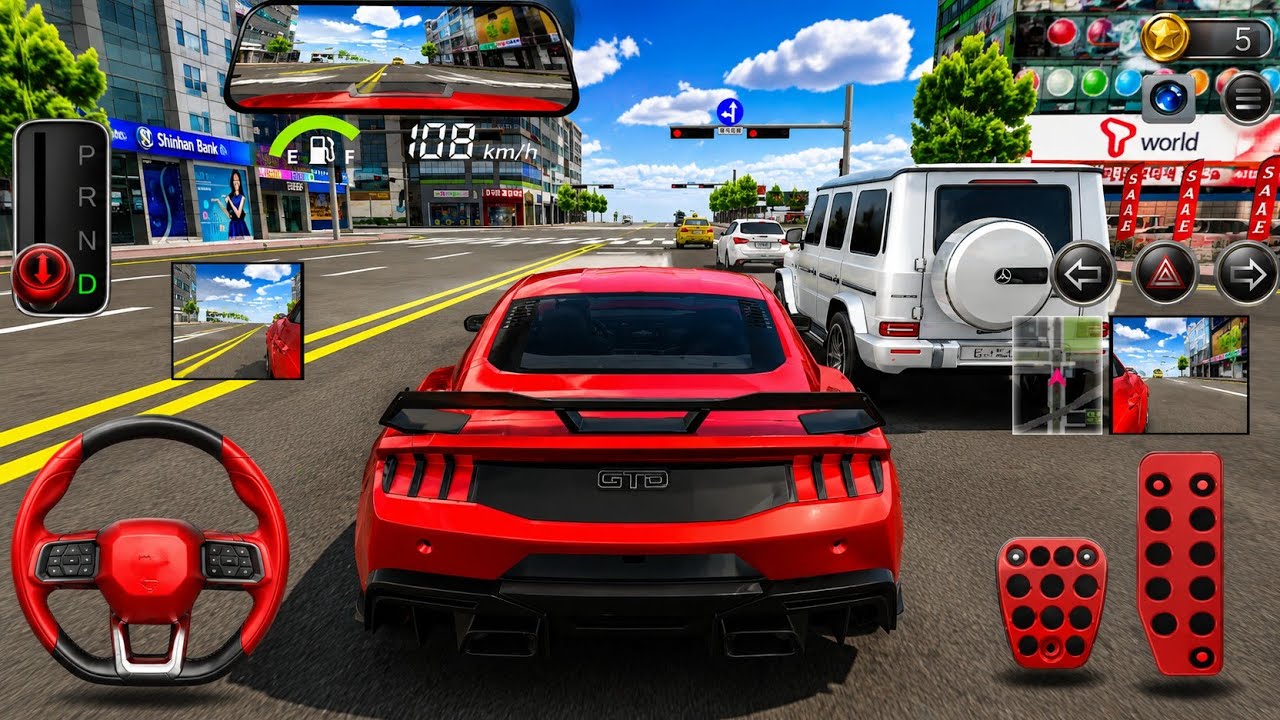 New Red GTD Luxury Toll Plaza Drive | 3D Driving Class Car Game Gameplay Pakistan