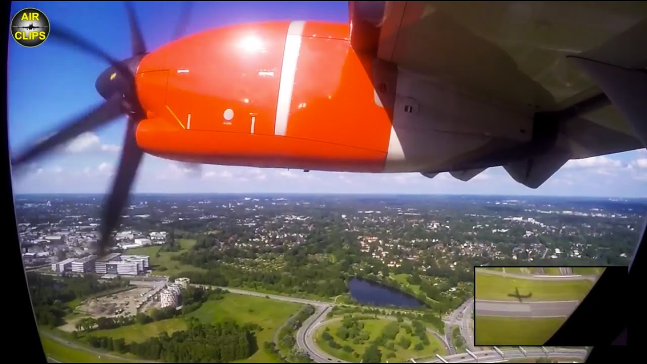 SAS ATR 72 (Jettime) full flight Hamburg-Copenhagen, Scenic views!!!  [AirClips full flight series]