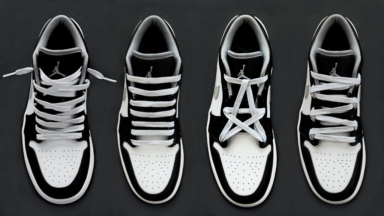 5 СПОСОБОВ ЗАШНУТЬ КРОССОВКИ NIKE AIR JORDAN 1 LOW | 5 вариантов шнуровки