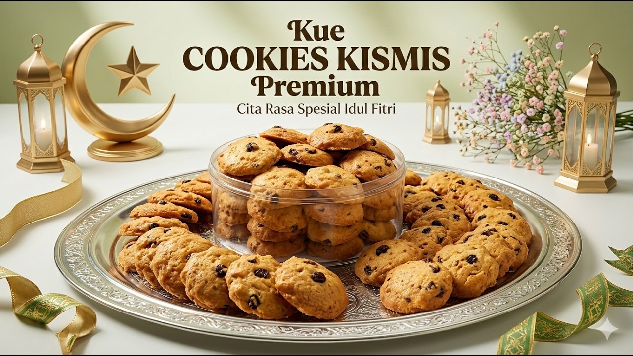 Stok Kue Lebaran 2026: Cookies Kismis Klasik yang Selalu Jadi Rebutan!