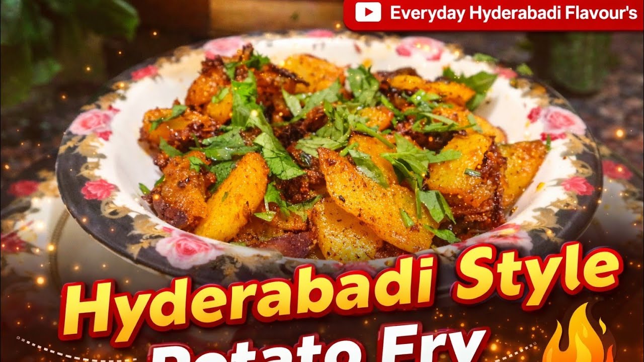 ✨Golden Crispy Potato Fry | Hyderabadi Style Magic✨ #hyderabadistyle 