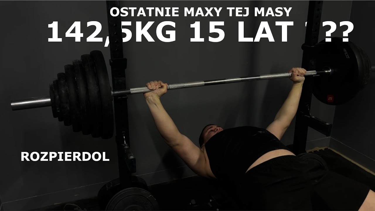WYCISNĄŁEM 142,5KG NATURALNIE W WIEKU 15 LAT... MAXY NA KONIEC MASY Siłowniany Galcio Vlog #08