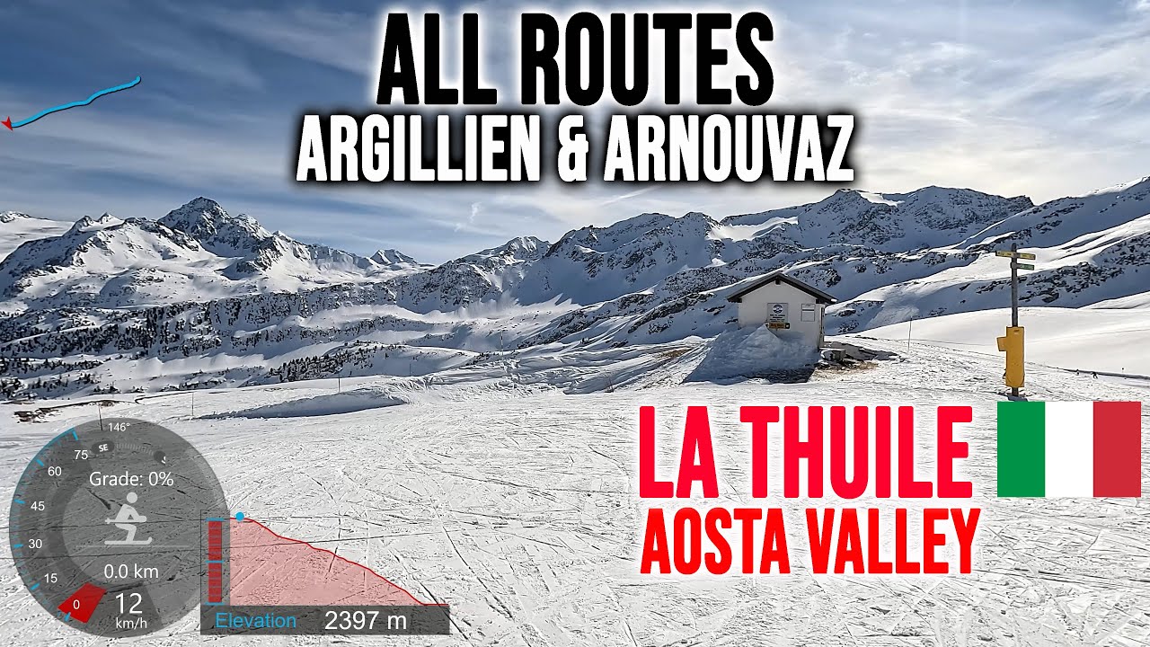 [4K] Skiing La Thuile, Argillien & Arnouvaz - All Routes, Espace San Bernardo Italy, GoPro HERO13