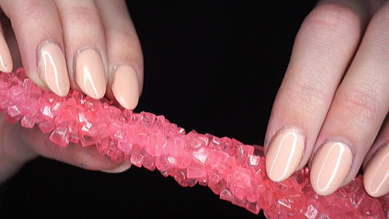 ASMR with Rock Candy | Scratching and Crushing Textured Candy | with Tapping & Crinkles