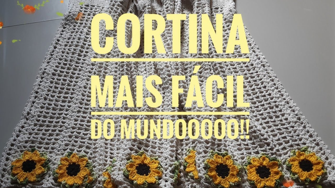 CORTINA em CROCHÊ mais  FÁCIL E ECONÔMICA do mundo  (aula completa)