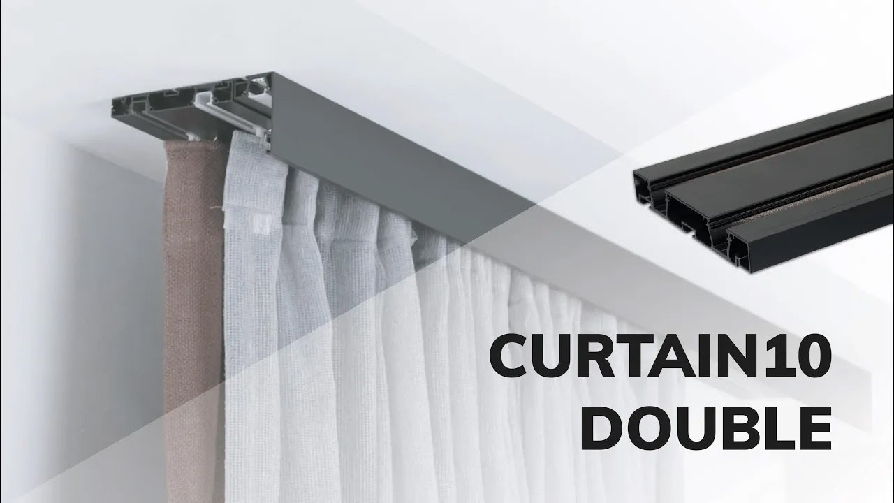 Gardinenprofil Curtain10 Double: Profil mit 2 Kanälen für Licht & Vorhang