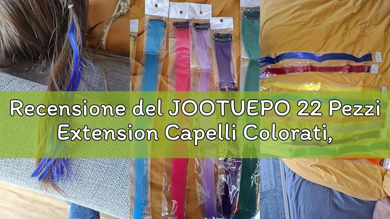 Recensione del JOOTUEPO 22 Pezzi Extension Capelli Colorati, Colored Clip In Hair Extensions Colorat