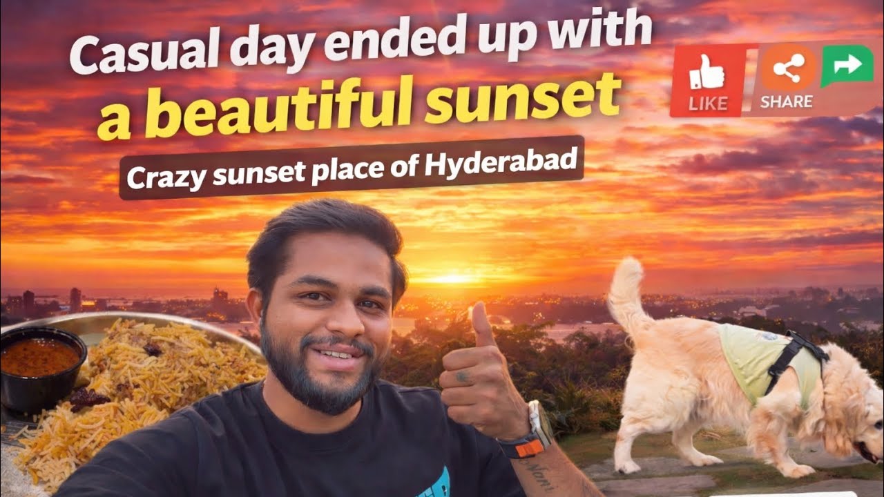 Best sunset place of Hyderabad🌞|				#viral #shorts #trending #funny #shortvideo #vlog #yt #vlogger 