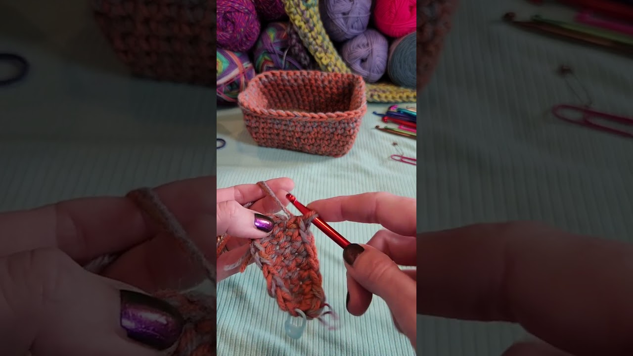 How to crochet a rectangle basket
