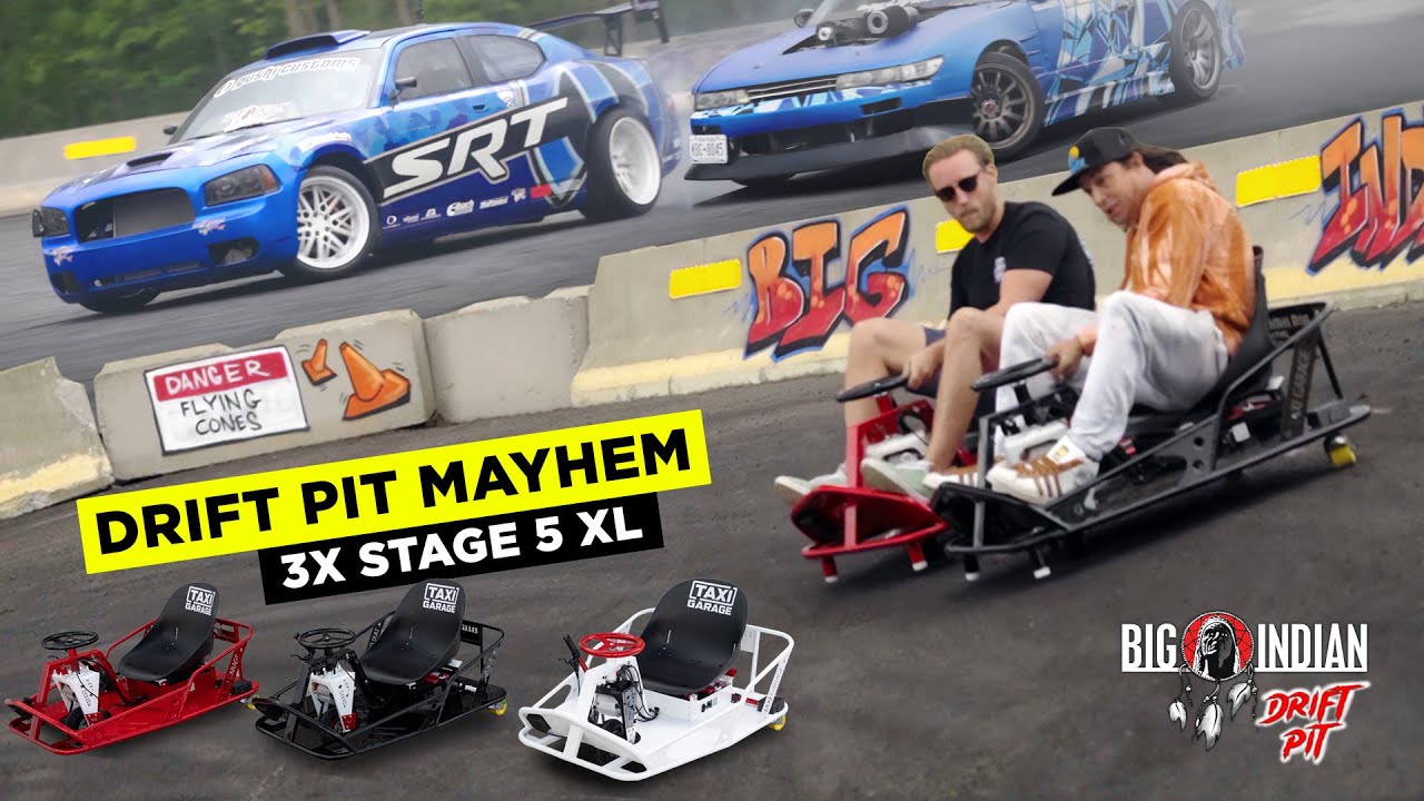 Flying with our Crazy Carts to Big Indian Drift Pit to Crash the Takeover