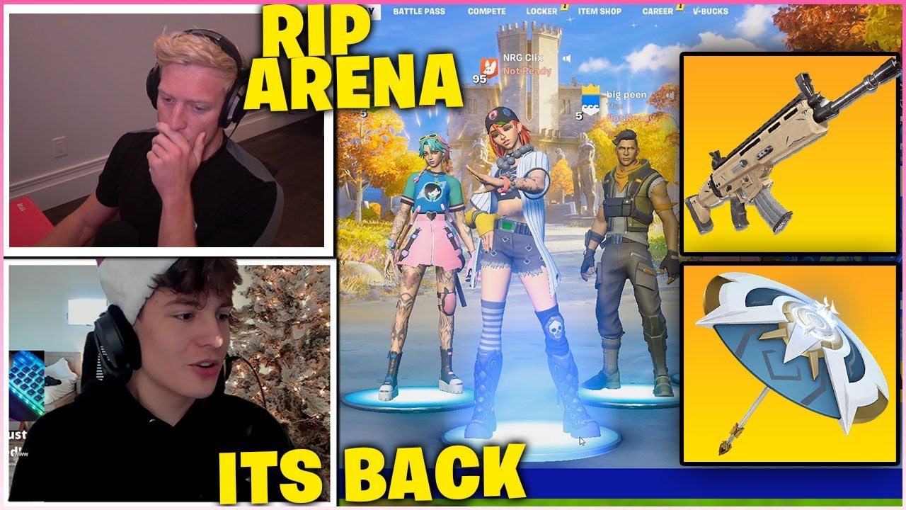 TFUE & CLIX Reacts & Play CHAPTER 4 No Builds After EPIC GAMES Vault ARENA! (Fortnite Moments)