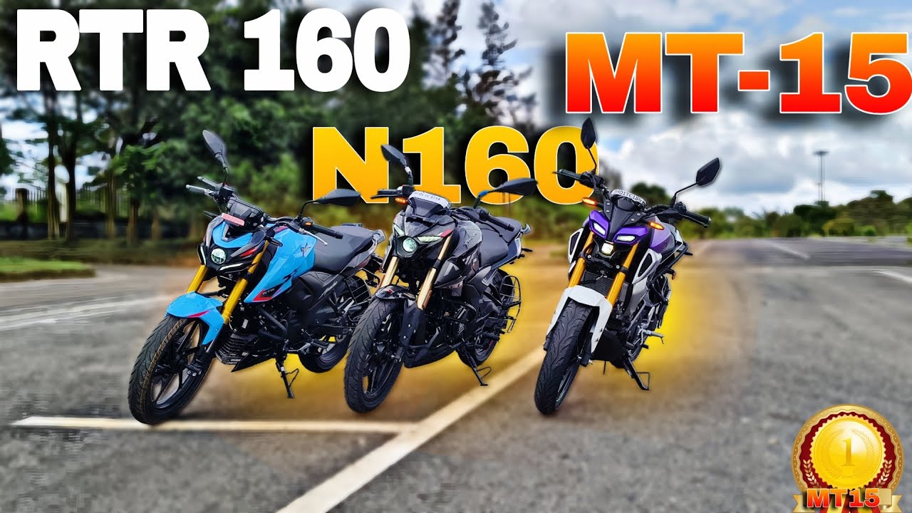 2025 Best bike 160cc in india 😱 YAMAHA MT 15 | APACHE RTR 160 4v | bajaj N160 comparison review✅