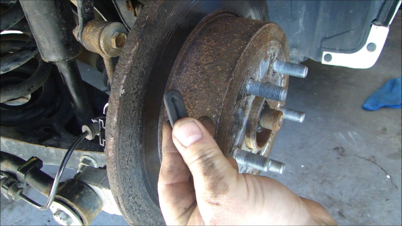 Removing Rear Rotors with Internal Shoe  - 2013 Dodge Charger