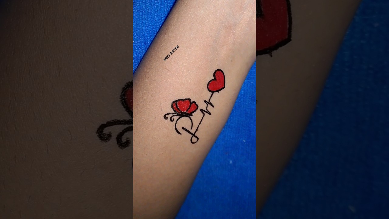 wait for end 👌 🙂 P letter tattoo design #new #trend #tattoo #fashion #world #viral