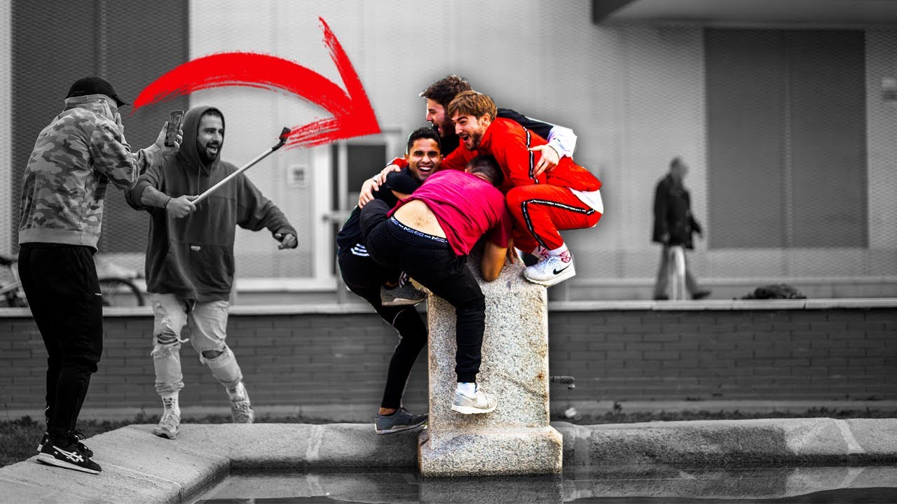 CUANTOS cabemos AQUÍ??😱💦*RETO PARKOUR*