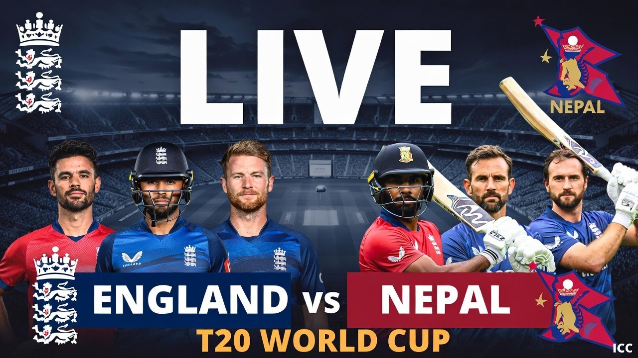 🔴Live: England vs Nepal T20 World Cup | Live Cricket Match Today | ENG vs NEP Live