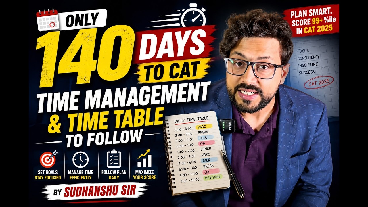 CAT 2026: The Only Study Plan You Need in the Next 140 Days | CAT 2026 Planning Bootcamp