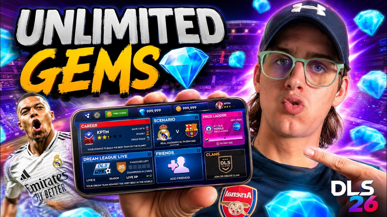 DLS 26 Free Gems - How To Get Dream League Soccer 2026 Unlimited Gems on (iOS, Android)