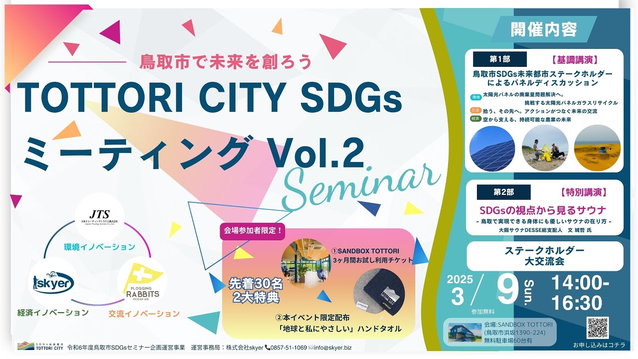 【TOTTORICITYSDGsMTG_Vol.2】　第1部　SDGs未来都市ステークホルダーにおける企業の挑戦