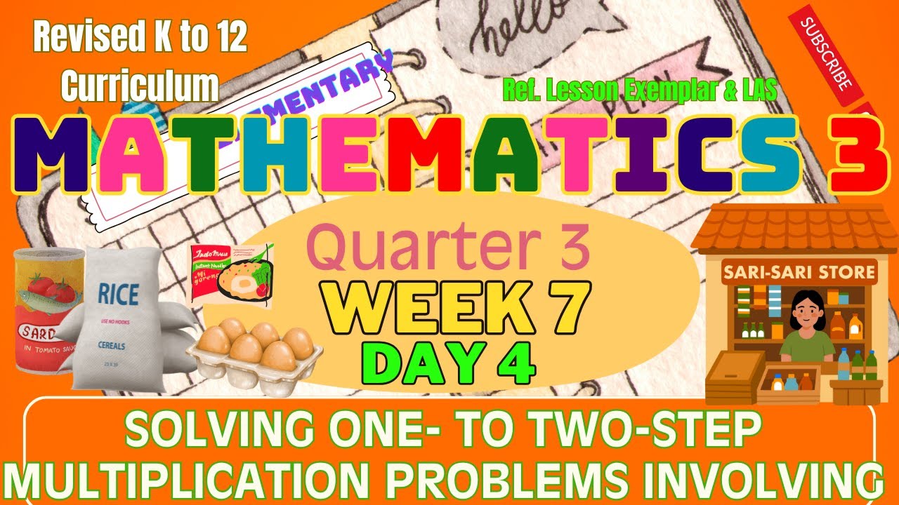 Grade 3 Math Q3 W7 D4 | Solving One- to Two-Step Multiplication Problems Involving Money | MATATAG