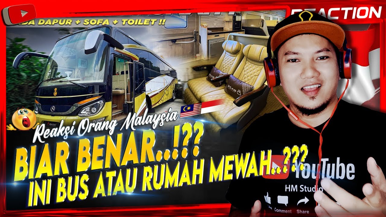 🇮🇩 INI BARU BUS PRIBADI MILIK CRAZY RICH  DI INDONESIA?? INI BUS ATAU HOTEL MEWAH ?? | 🇲🇾 Reaction